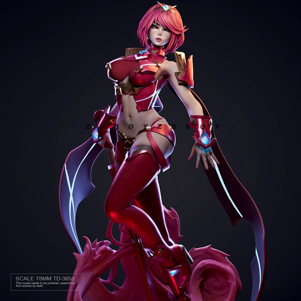 78mm zbboy监制 机娘v3战姬 树脂兵人 白模 td-3853