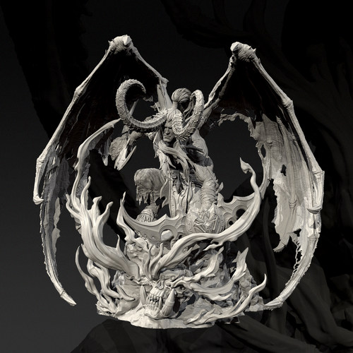 全高 50mm 75mm 90mm 魔兽精灵族 树脂兵人 白模 TD-7757/3D