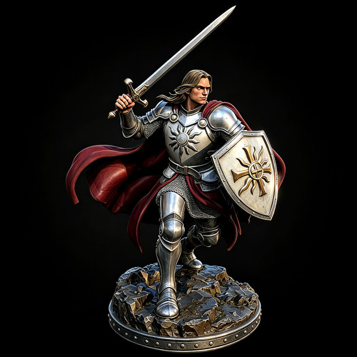 人高 38mm 50mm 75mm 骑士年代 王子骑士 树脂 白模 TD-7889/3D
