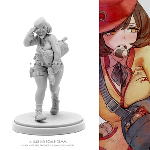 树脂兵人 443 原特白模 Soldier 女神系列 Beauty 38mm