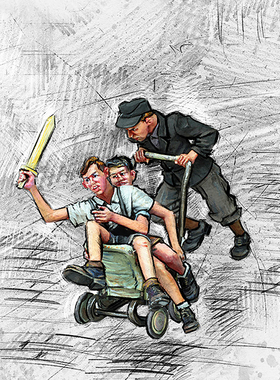 1/35  二战欧洲平民  树脂兵人 白模   A-2037