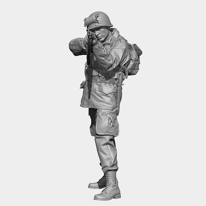 人高1/16 越战欧洲兵人 树脂手办 兵人 白模(原特)  A-1781