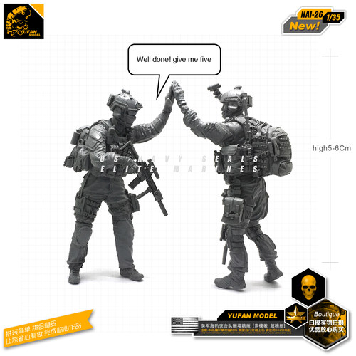 1/35美军突击队give me five ! 树脂兵人模型NAI-26