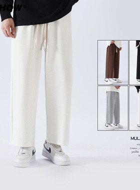 VIISHOW直筒抽绳休闲长裤男夏季新款运动宽松九分裤潮牌春秋裤子