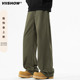 潮牌百搭直筒阔腿裤 宽松休闲弯刀裤 高街纯棉2025新款 VIISHOW美式