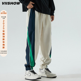 百搭休闲长裤 街头宽松束脚裤 宽松运动裤 VIISHOW日系收口男春秋季