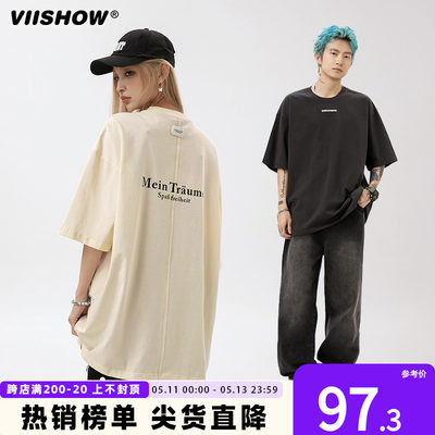 VIISHOW后背设计感小众t