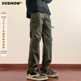 男款 子直筒宽松休闲长裤 2024秋季 裤 登山机能工装 VIISHOW冲锋裤