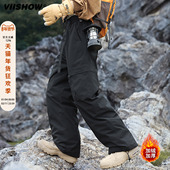 羽绒裤 子男款 冬季 VIISHOW保暖伞兵冲锋工装 情侣宽松休闲登山长裤