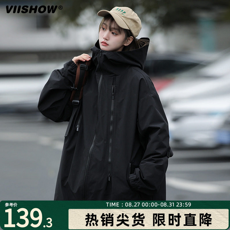 VIISHOW冲锋衣外套男春秋季山系潮牌美式拉链机能宽松工装夹克男属于什么档次？
