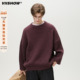 VIISHOW圆领基础款 男 情侣慵懒风保暖针织衫 毛衣休闲宽松毛衫 冬季