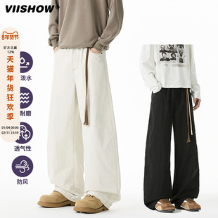 VIISHOW伞兵工装裤男款秋季新品日系宽松直筒裤休闲运动男士裤子