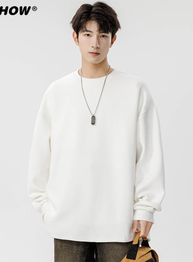 VIISHOW美式套头卫衣男秋季cleanfit圆领打底衫百搭内搭长袖T恤