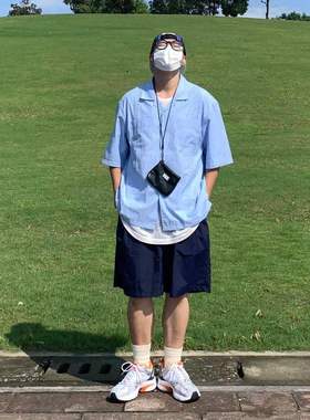 Daily 1 | cityboy宽松短裤 日系简约纯色复古沙滩休闲裤防水速干