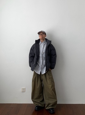 Daily1山系可拆卸连帽冲锋衣棉服冬季保暖加厚宽松工装外套纯色潮