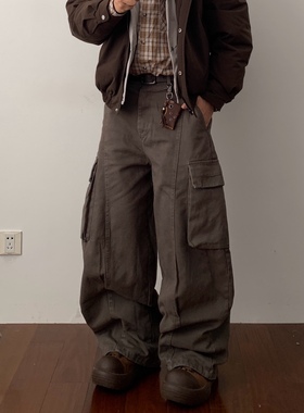 Daily 1|日系复古大口袋工装裤街头风堆积感宽松休闲长裤重磅长裤