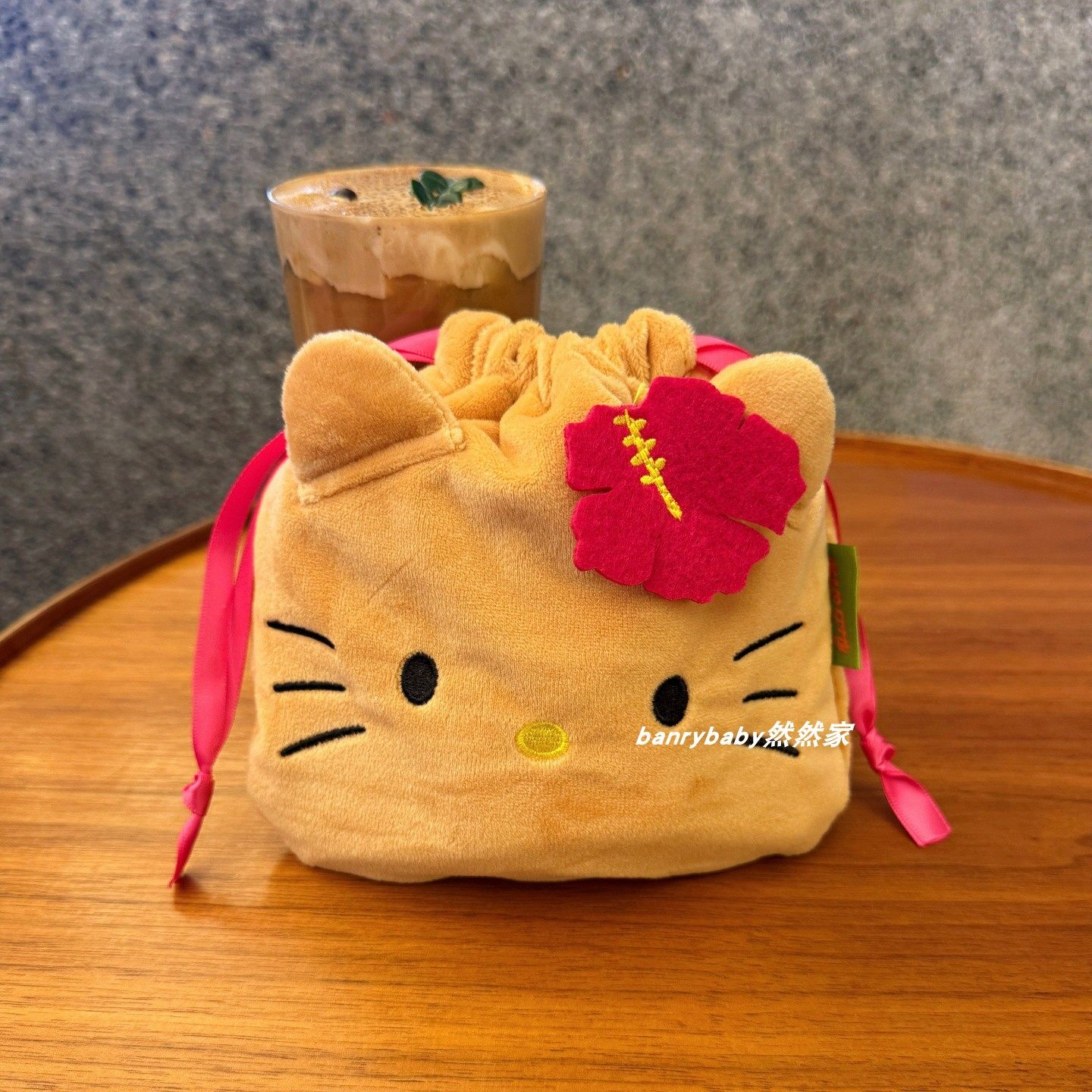 日系杂志款猫咪毛绒抽绳收纳袋黑皮KT卡通化妆包束口袋证件纸巾包,收纳整理,其他收纳袋,淘宝优惠券,粉丝福利购,淘宝优惠卷