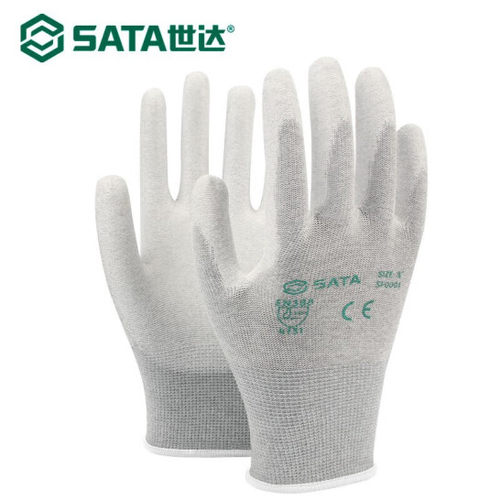 防静电常规手套世达PU抗静电