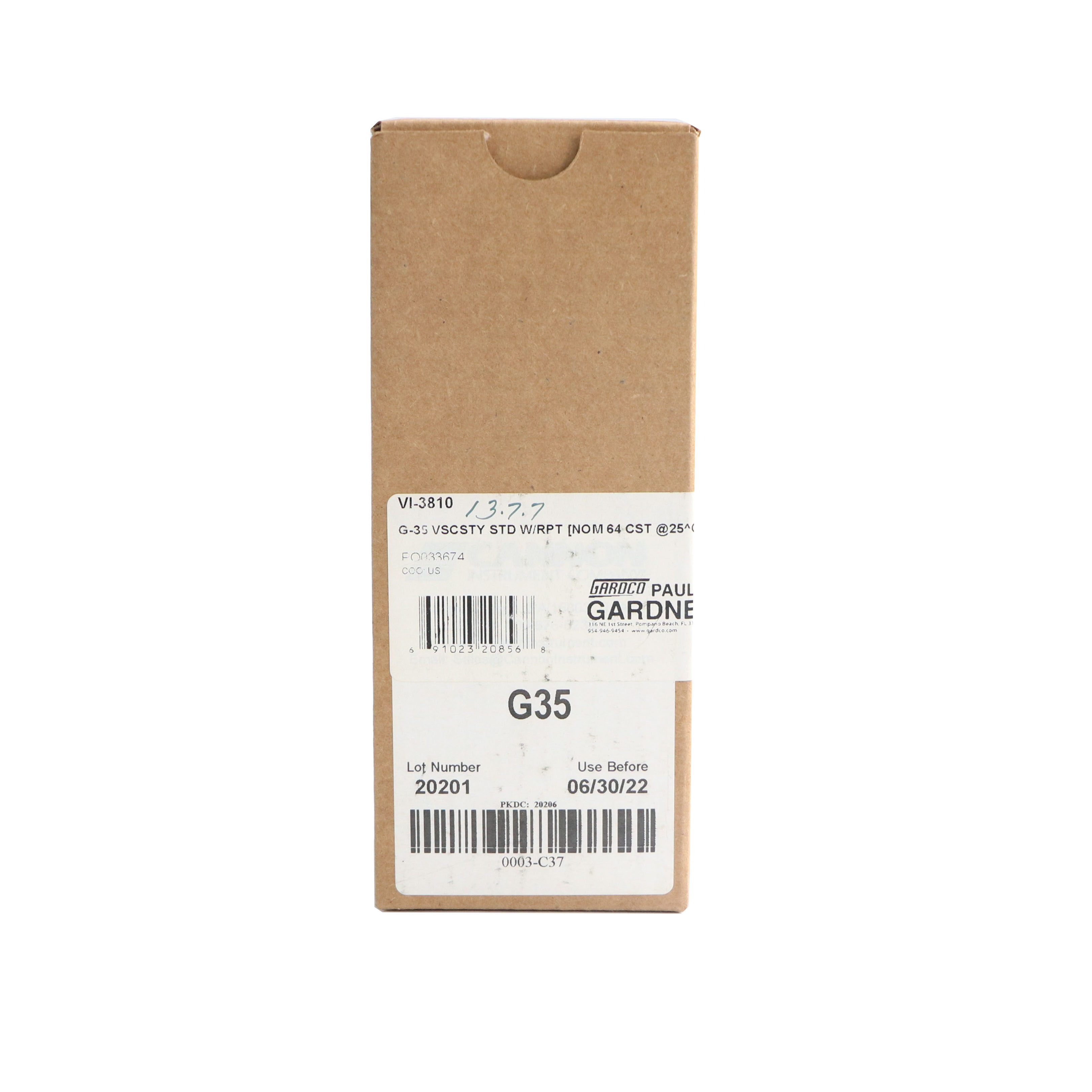 美国凯能油标准粘度液 G35 500ml Paul Gardner G-35 V1-3810含税
