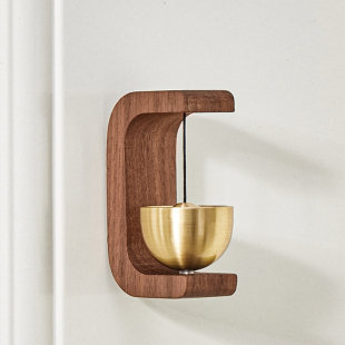 入户门铃多巴胺风铃吸门式铜铃铛进门提醒乔迁礼物冰箱磁吸贴挂饰