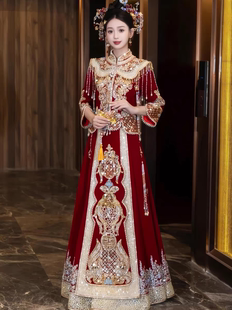 出租高端秀禾服2025新款婚服新娘结婚中式礼服高级敬酒服显瘦嫁衣