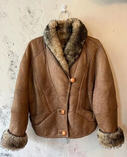 古着休闲保暖冬皮衣外套