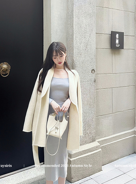 alwaysiris 媛鸢/曼妙弧度2023aw针织长裙内搭连衣裙