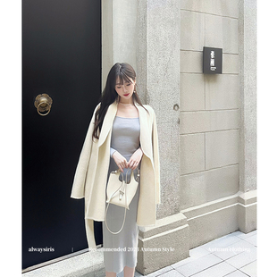 alwaysiris 媛鸢/曼妙弧度2023aw针织长裙内搭连衣裙