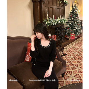 alwaysiris媛鸢/珍珠雪绒2023aw氛围感浣熊绒针织上衣