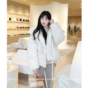 alwaysiris媛鸢/90白鸭绒超温暖！可调节系带翻领羽绒服