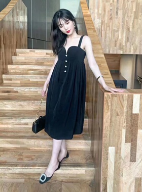 经典返场 coline 广州uus 经典赫本风气质高腰性感花苞连衣裙