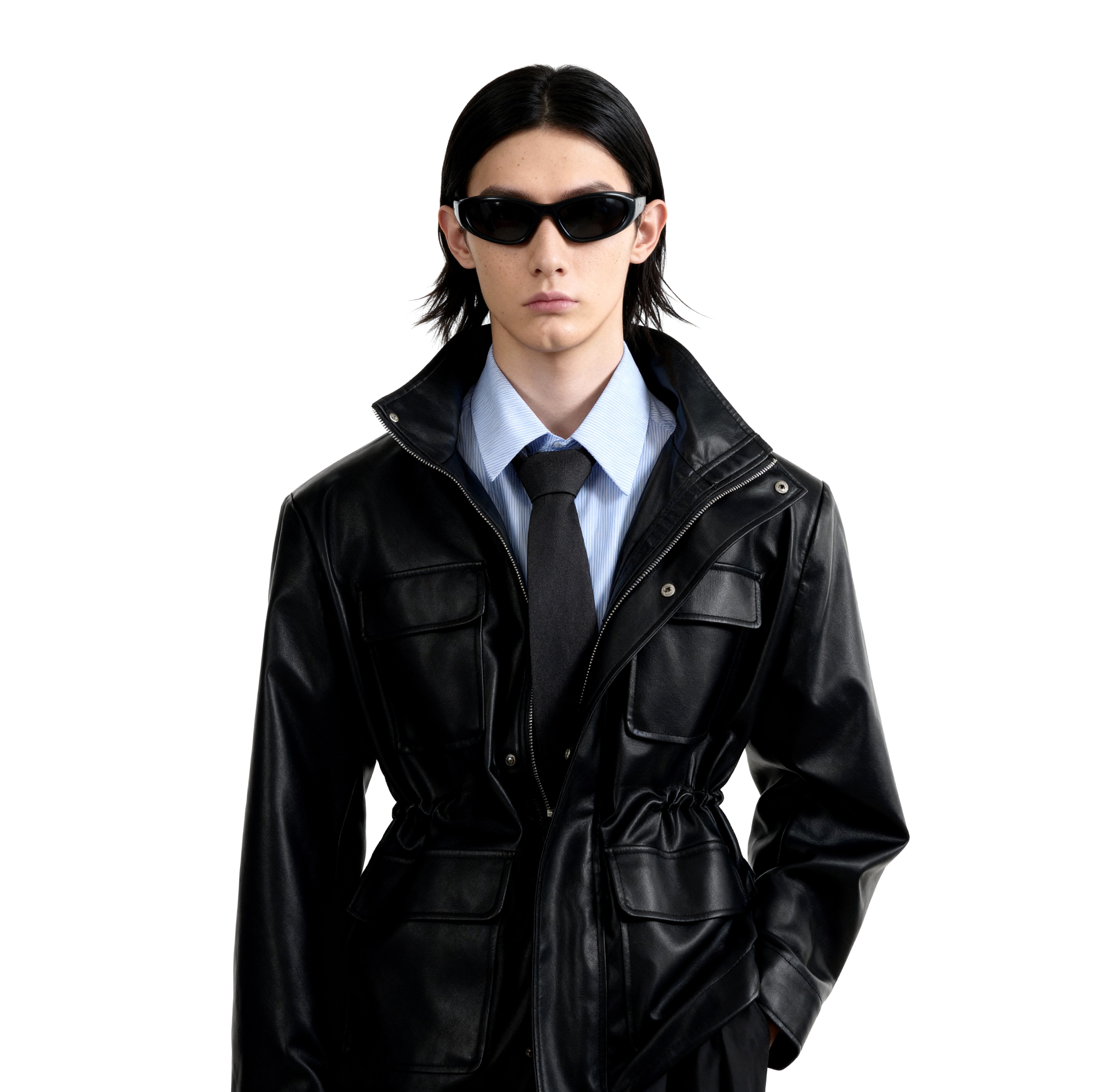 短句先生【中世纪】老钱复古多口袋束腰龙工装猎装皮外套夹克,男装,夹克,淘宝优惠券,粉丝福利购,淘宝优惠卷