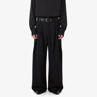 型 A字版 阔腿TR弯刀 西裤 短句先生 休闲裤 立体剪裁工字褶打褶