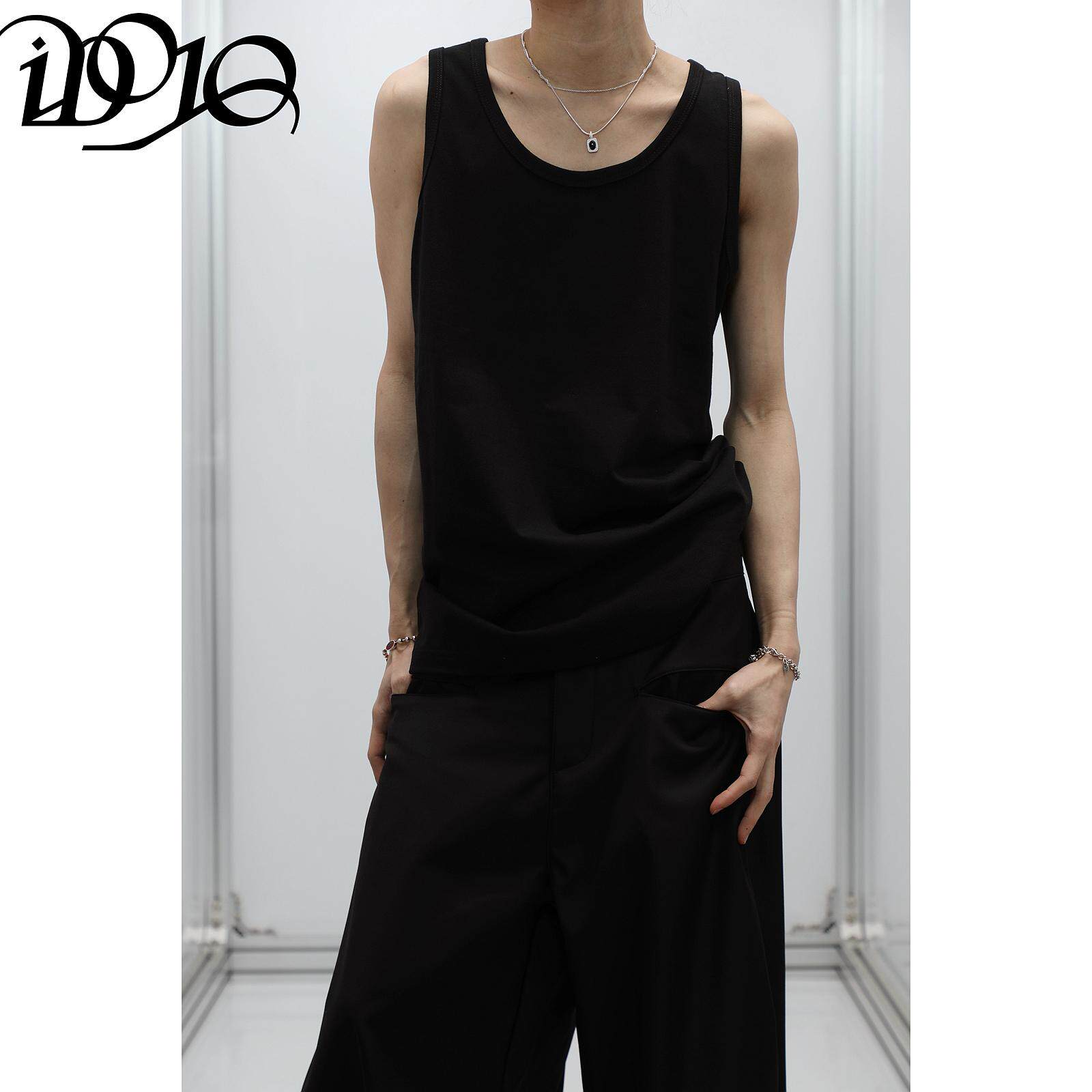 iDojo*简约舒适休闲百搭背心男基础t修身显瘦cleanfit无袖t汗背心