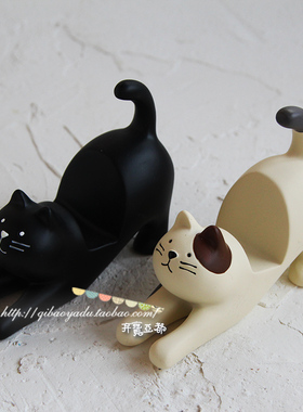 少女心日式风黑白手机架摆件包邮