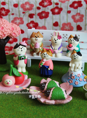 少女心春日樱花之旅超萌场景摆件