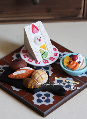 日式风树脂粘板三明治免邮摆件