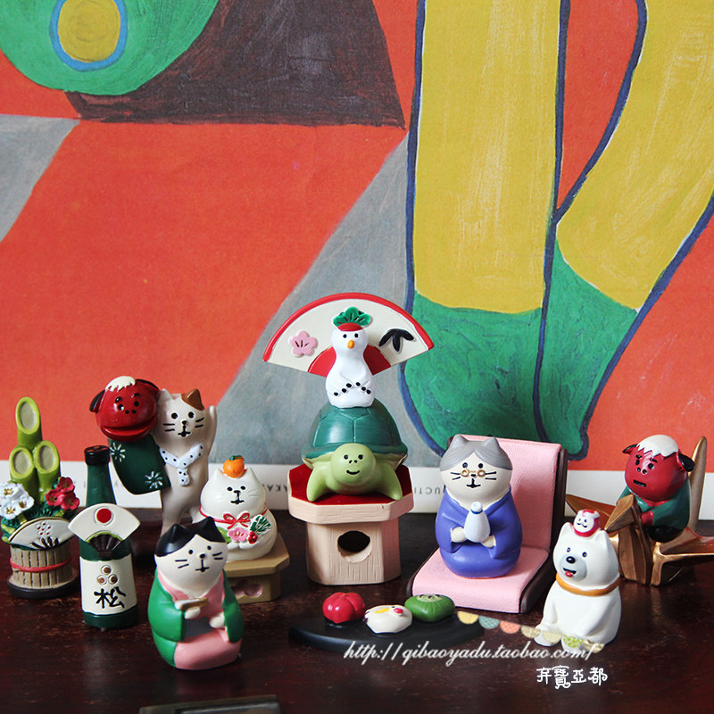 日式风公仔树脂微景观摆件