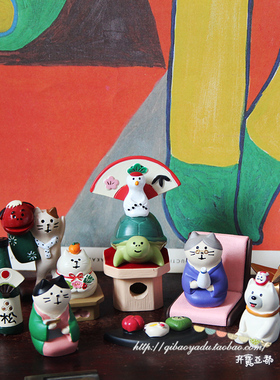 日式风公仔树脂微景观摆件