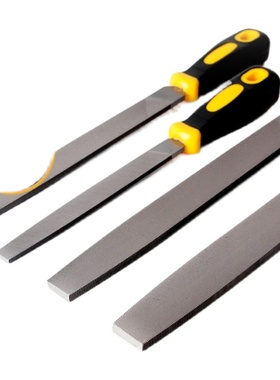 得力DL65206粗齿扁锉锉刀钢锉扁锉平锉金属木工打磨工具平板锉