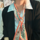 遮颈带配裙子衬衫 长条领巾发带绑发飘带系包包装 饰多功能四季 领巾