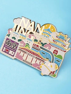 秦淮礼物南京夫子庙总统府旅游纪念金属冰箱贴装饰贴创意南京礼品