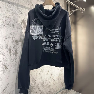 CROSS自主Paly HollyWood涂鸦勋章拉链卫衣pengiri同款 BIRDMAN