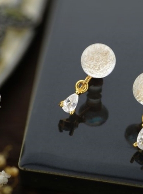 【超人气】［亚麻色part2］日本手工专利无痛琉璃耳夹 现代简约