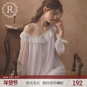 RoseTree宫廷风睡裙女士春秋季 蕾丝性感公主睡衣2026新款 长袖 法式