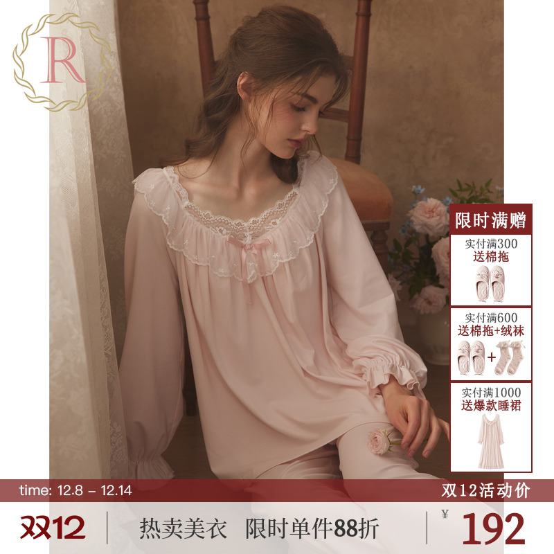 RoseTree宫廷风少女蕾丝长袖套装