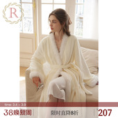 法兰绒睡衣2025新款 加绒加厚浴袍长款 冬季 RoseTree珊瑚绒睡袍女款