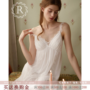 蕾丝宫廷性感公主风睡衣2025新款 RoseTree吊带睡裙女夏季 带胸垫