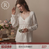高级感家居服套装 纯棉法式 带胸垫 长袖 RoseTree宫廷风睡衣女春秋季
