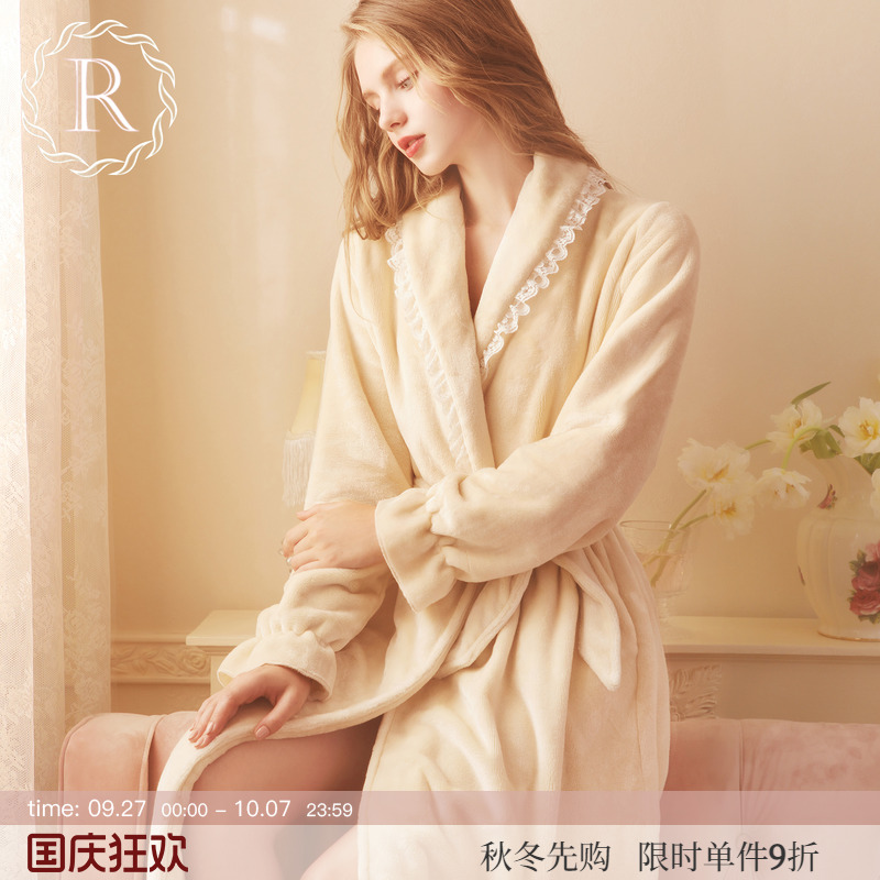rosetree软绵绵法兰绒睡袍